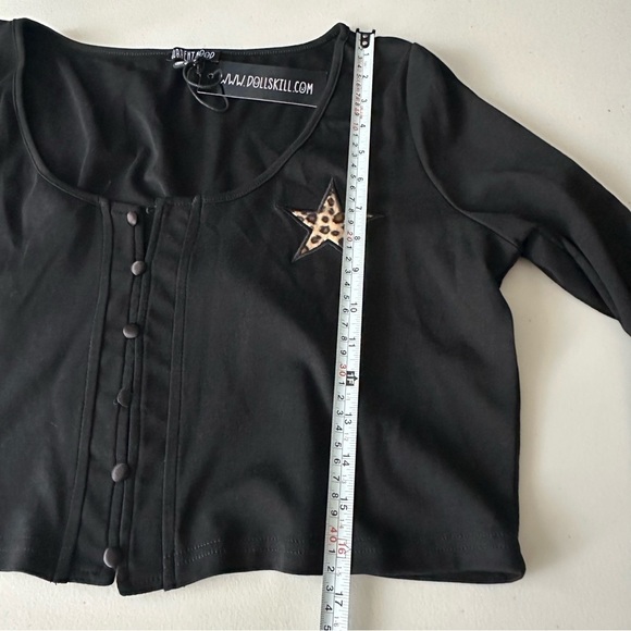 NWT Dolls Kill Current Mood Cropped Long Sleeve Cardigan 2X - Picture 5 of 6